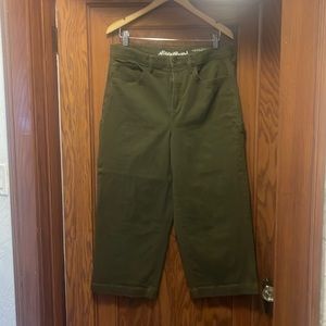 Eddie Bauer Carpenter wide leg cropped jeans size 16